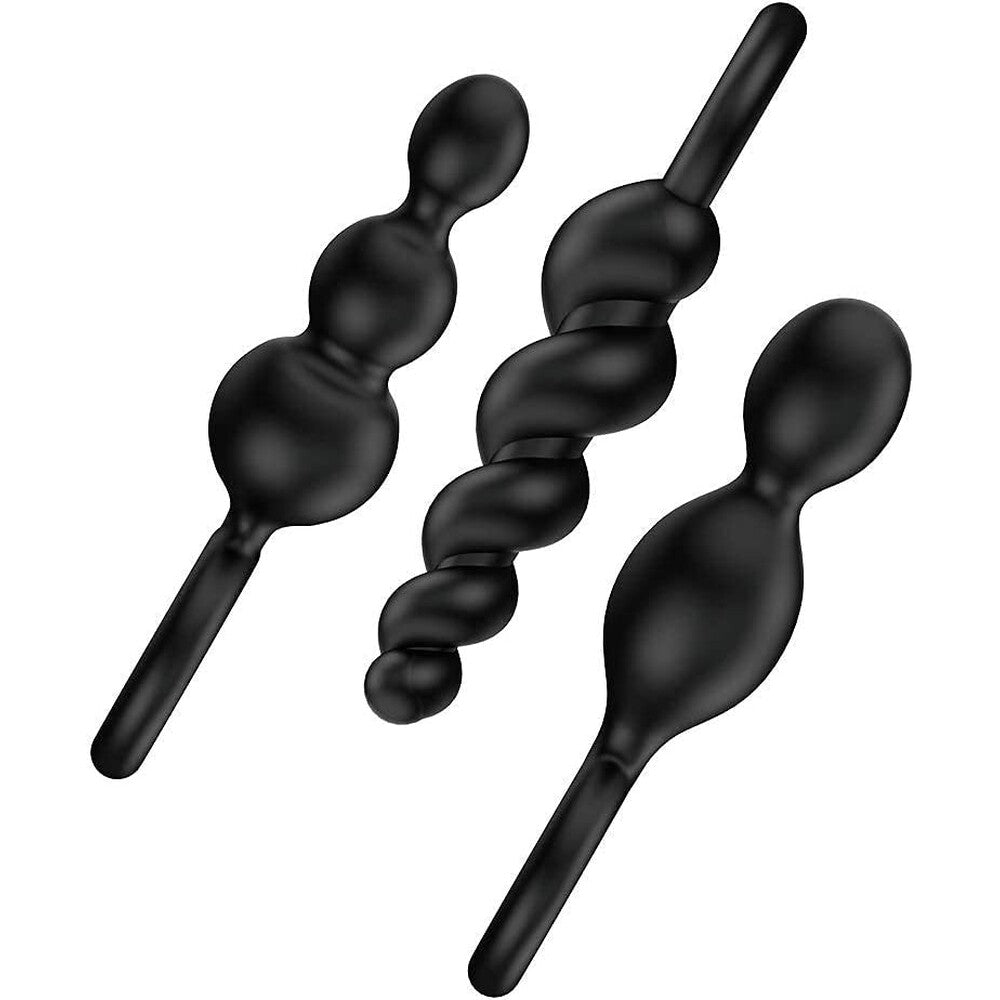 PlayBound UK adult toys & lingerie: satisfyer booty call set of 3 black anal plugs