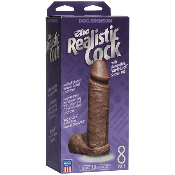 PlayBound UK adult toys & lingerie: the realistic cock 8 inch dildo flesh brown