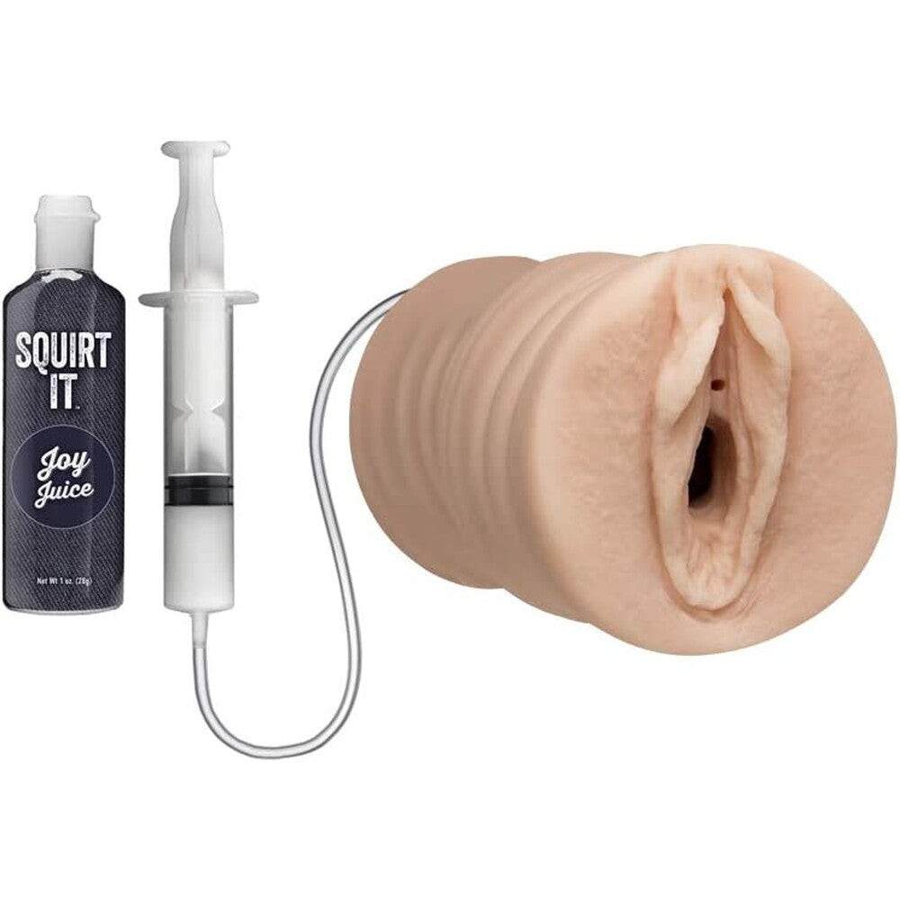 PlayBound UK adult toys & lingerie: squirting pussy stroker with joy juice vanilla