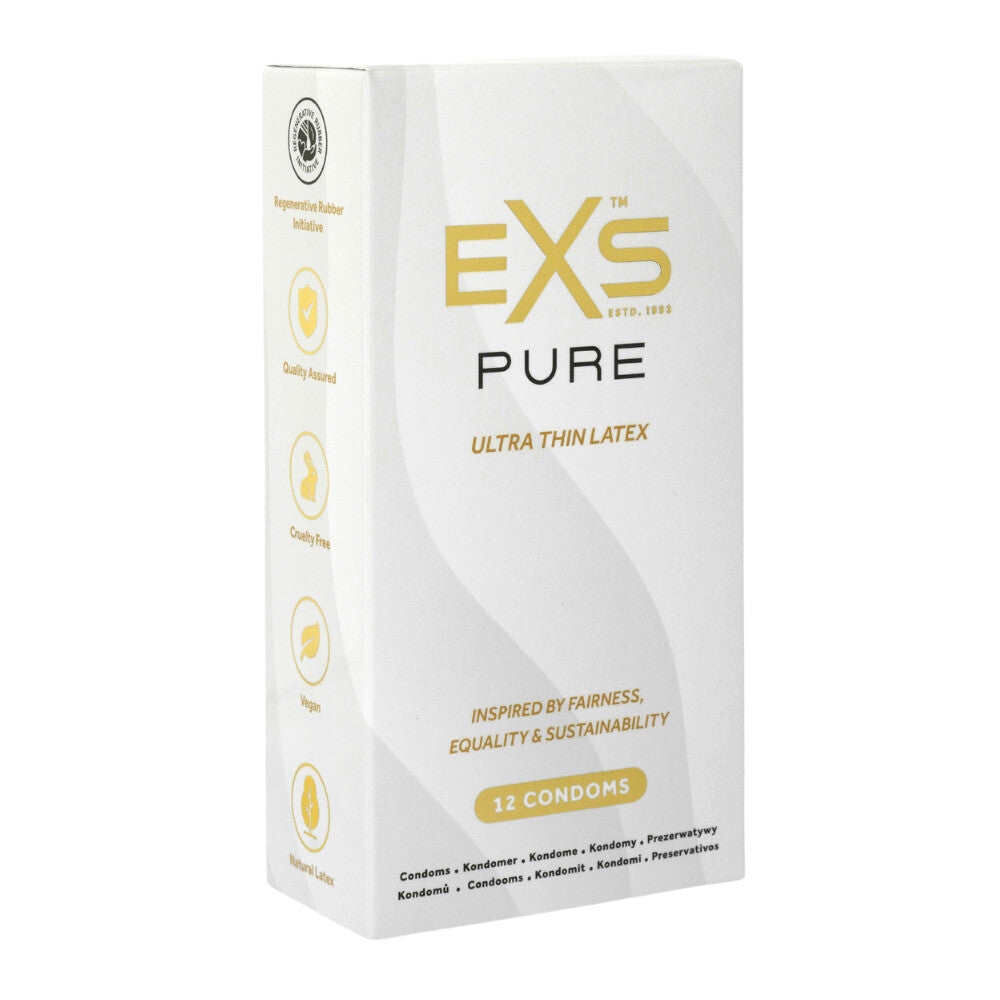 PlayBound UK adult toys & lingerie: exs pur ultra thin latex condoms 12 pack