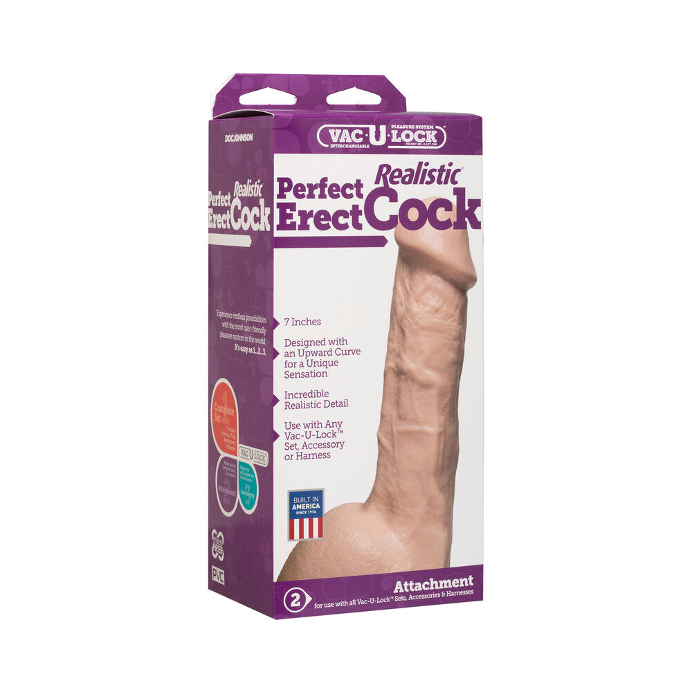 PlayBound UK adult toys & lingerie: vaculock 7 inch perfect erect cock attachment flesh pink