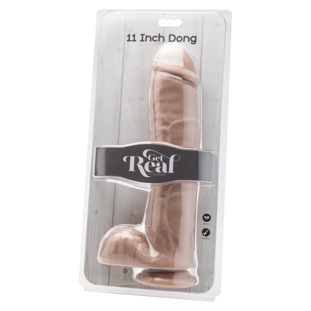 PlayBound UK adult toys & lingerie: toyjoy get real 11 inch dong with balls flesh pink