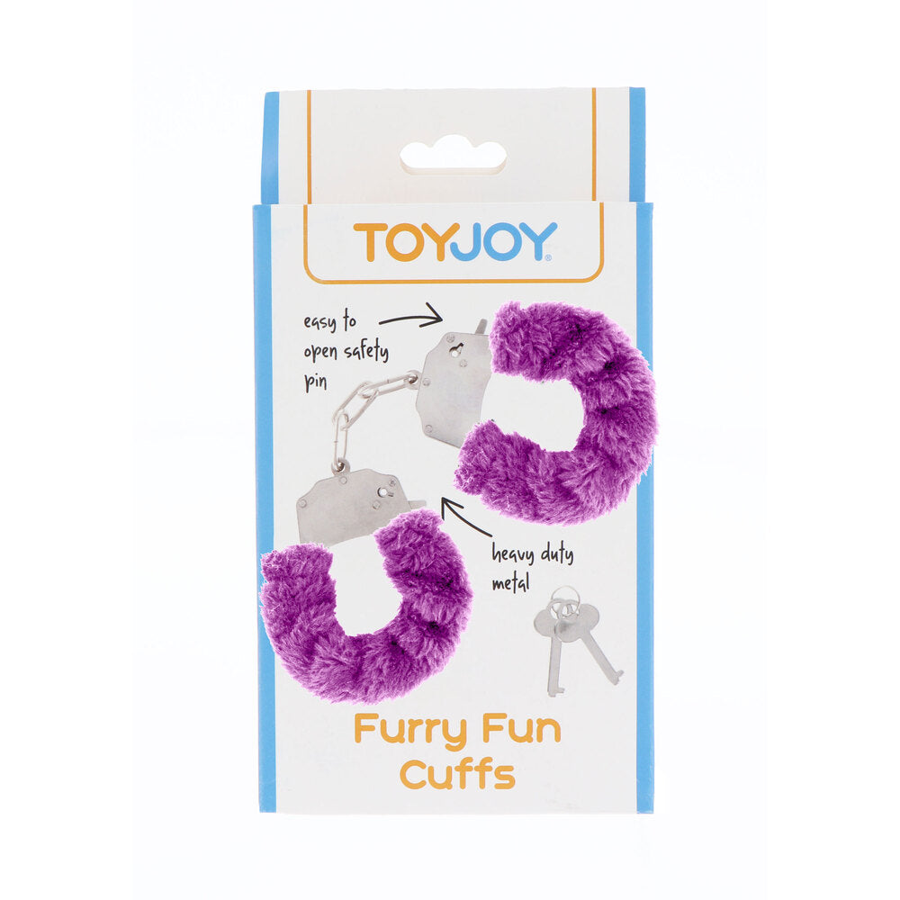 PlayBound UK adult toys & lingerie: toyjoy furry fun wrist cuffs purple