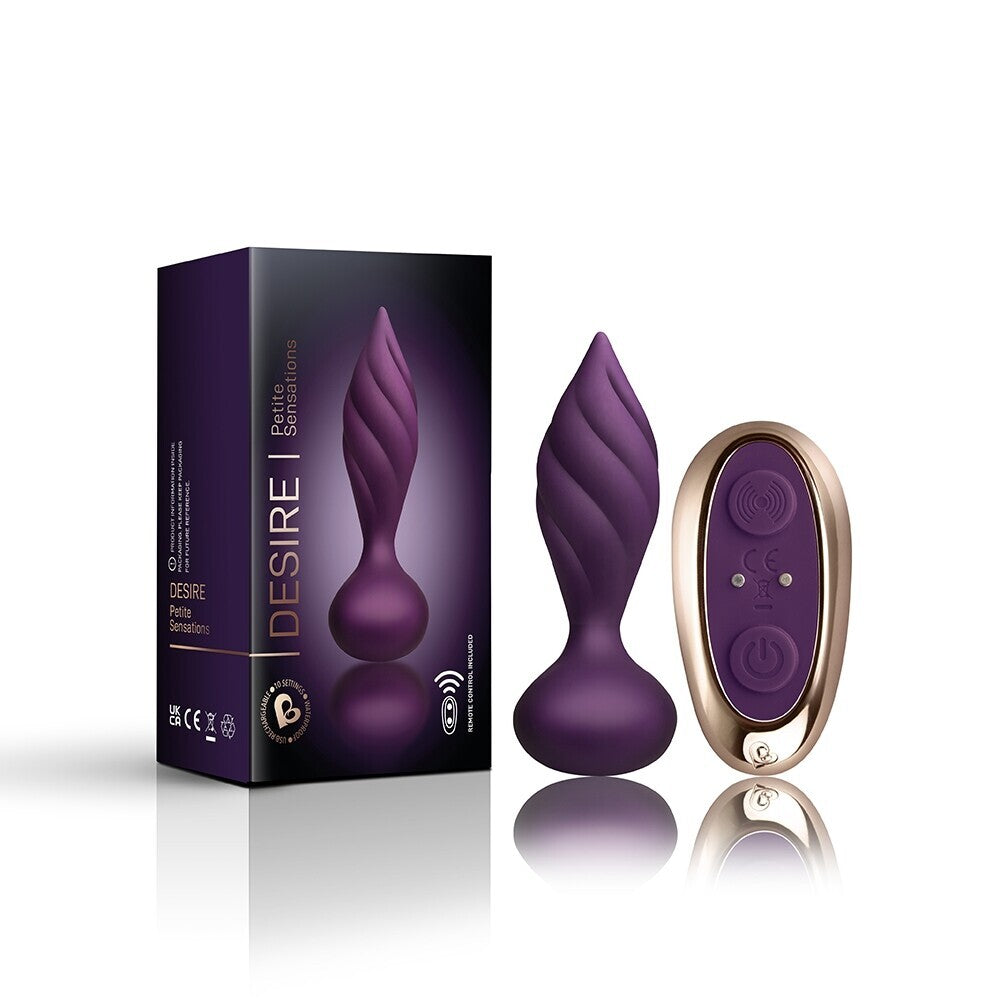 PlayBound UK adult toys & lingerie: rocks off petite sensations desire butt plug purple