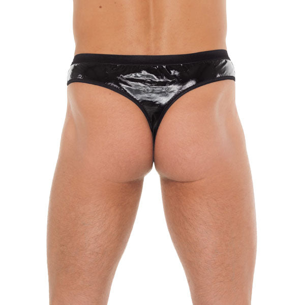 PlayBound UK adult toys & lingerie: mens black gstring with pvc pouch