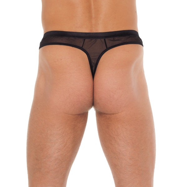 PlayBound UK adult toys & lingerie: mens black mesh gstring