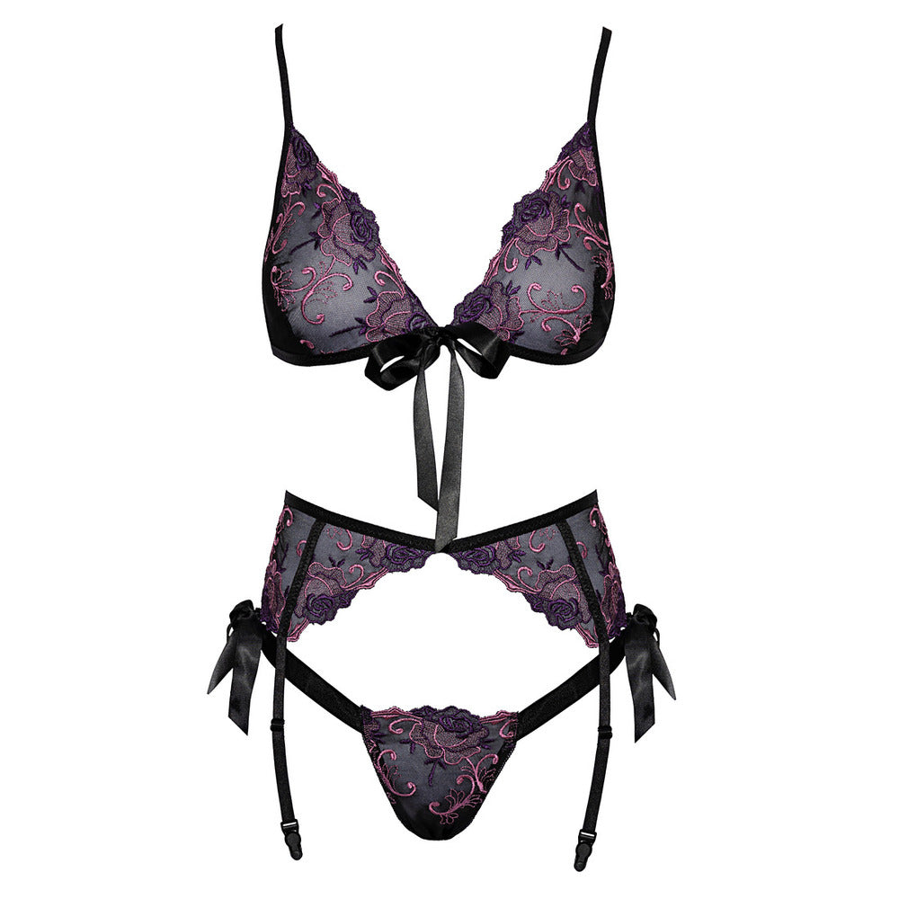 PlayBound UK adult toys & lingerie: kissable embroidered floral bra set
