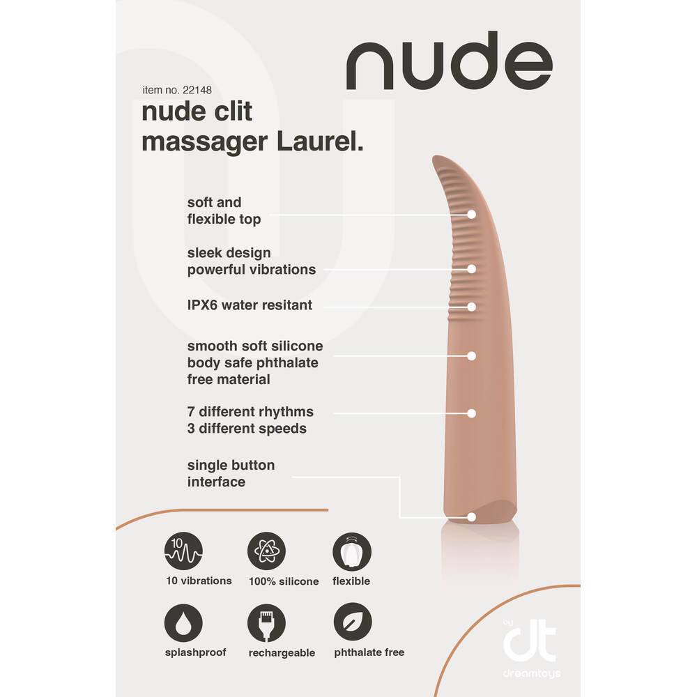 PlayBound UK adult toys & lingerie: nude laurel mini travel massager