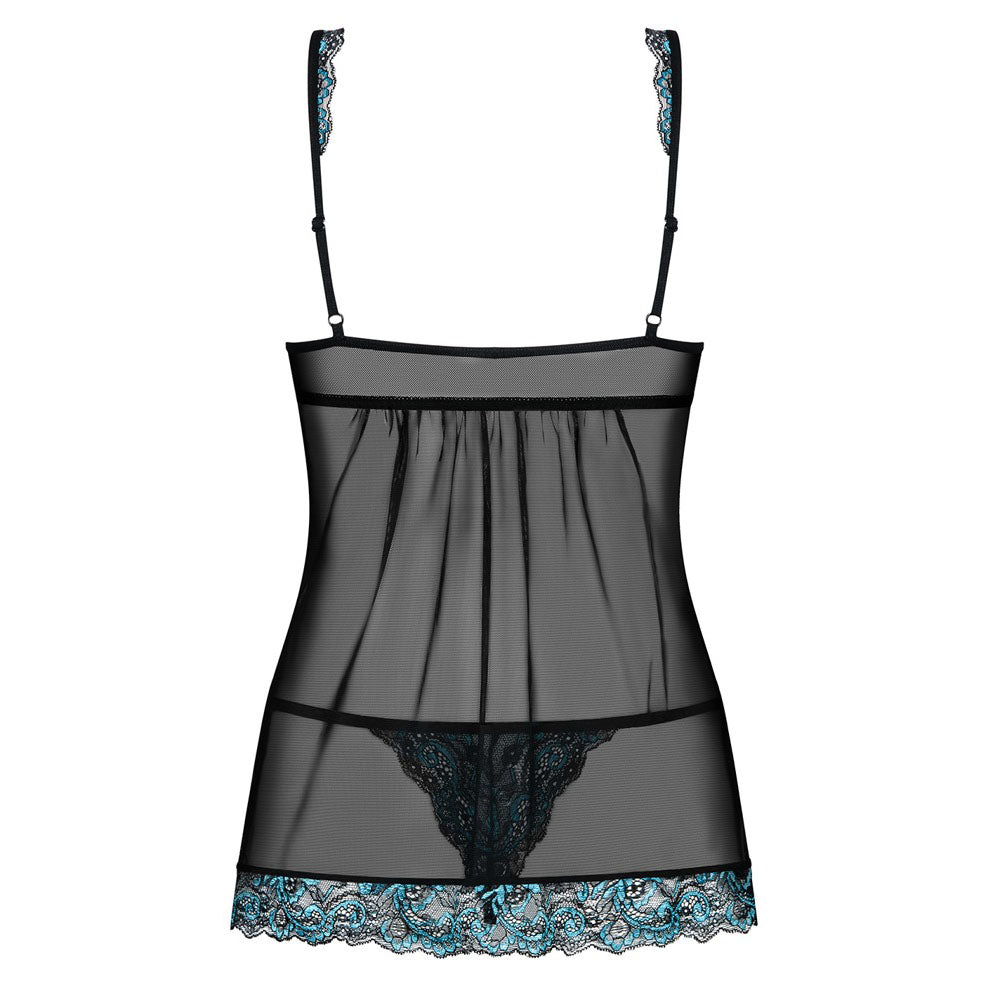 PlayBound UK adult toys & lingerie: obsessive open front babydoll and string black
