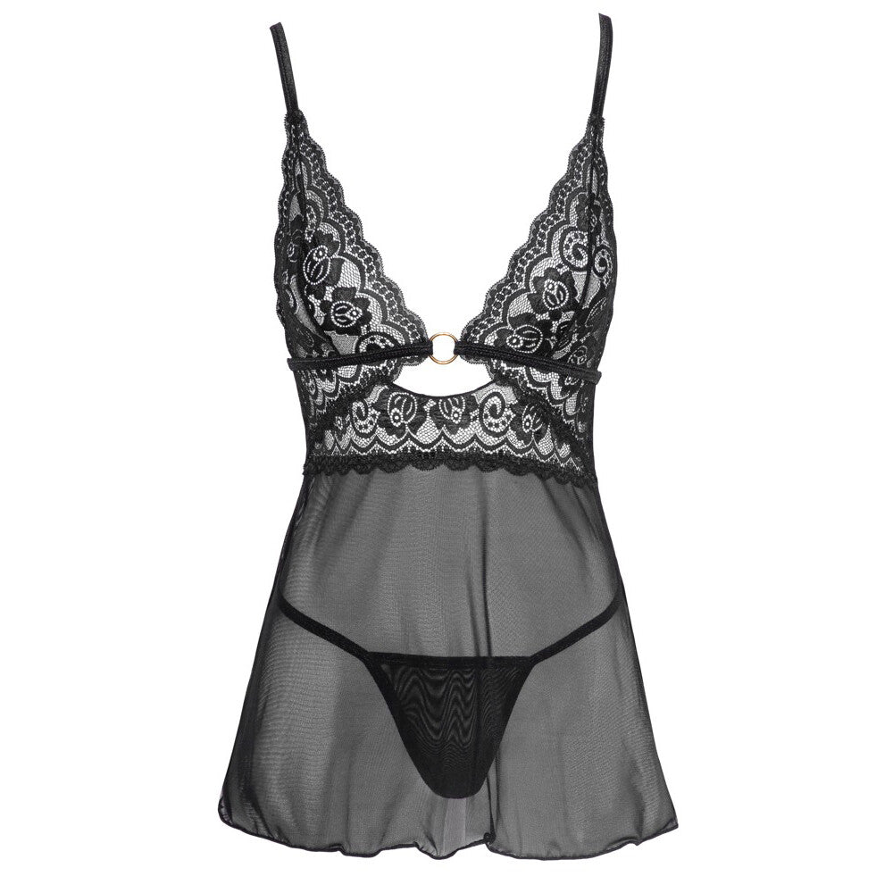 PlayBound UK adult toys & lingerie: cottelli backless babydoll with thong