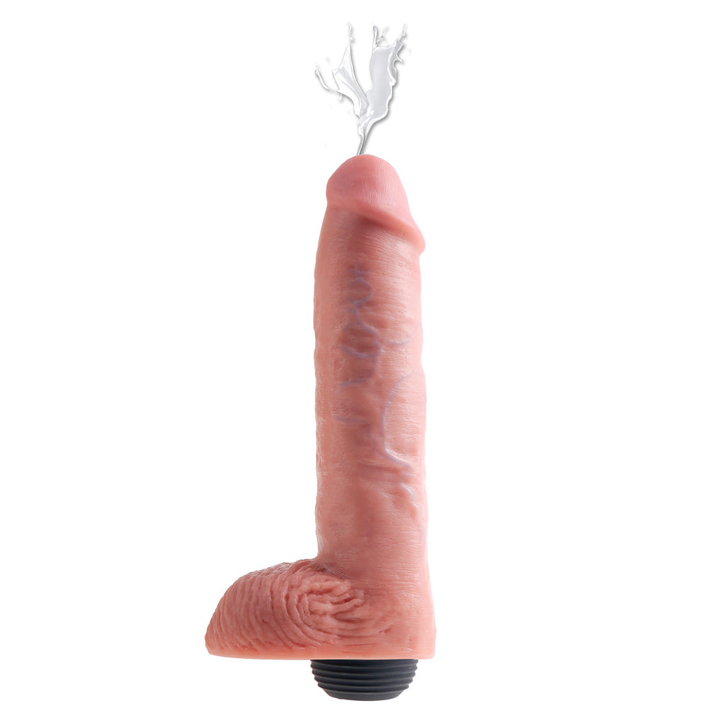 PlayBound UK adult toys & lingerie: king cock 11 inch squirting cock with balls flesh