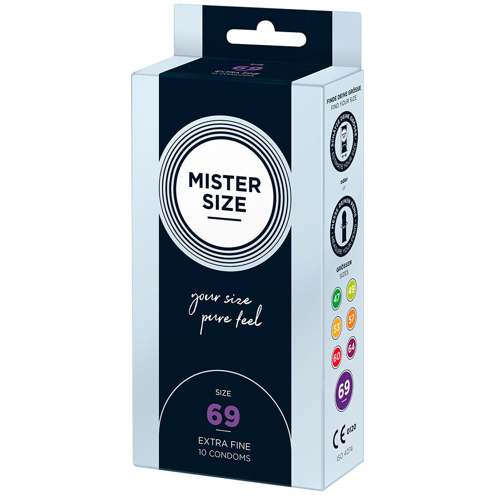 PlayBound UK adult toys & lingerie: mister size 69mm your size pure feel condoms 10 pack