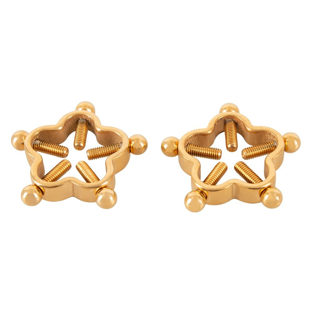 PlayBound UK adult toys & lingerie: bad kitty golden flower nipple jewellery