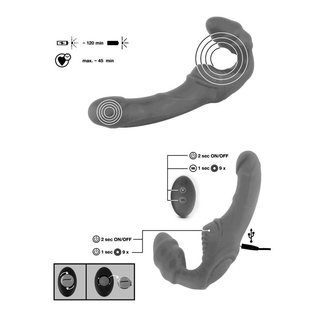 PlayBound UK adult toys & lingerie: vibrating strapless strapon 2