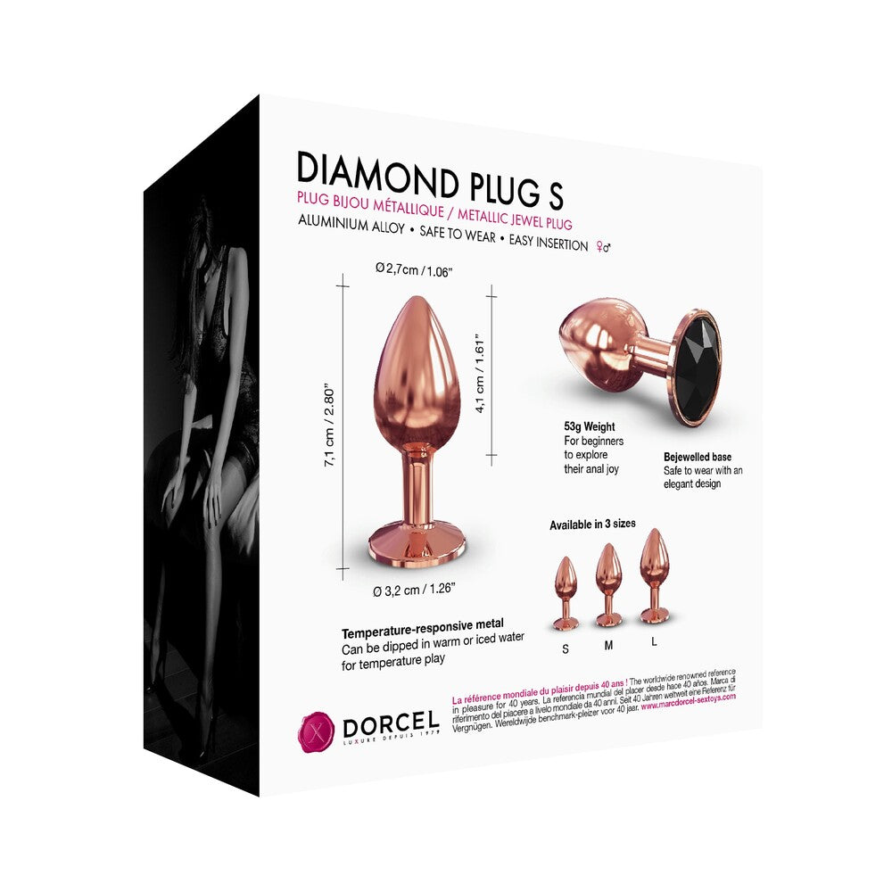 PlayBound UK adult toys & lingerie: dorcel diamond butt plug rose gold small