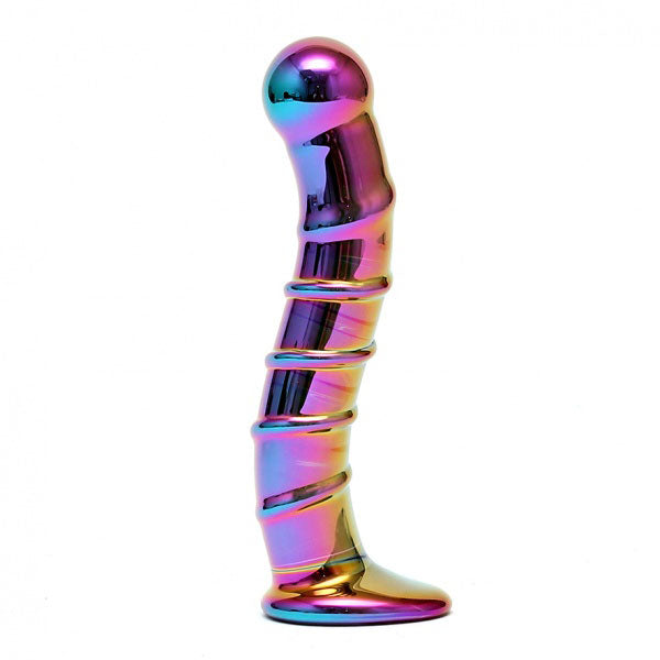 PlayBound UK adult toys & lingerie: sensual multi coloured glass nikita dildo