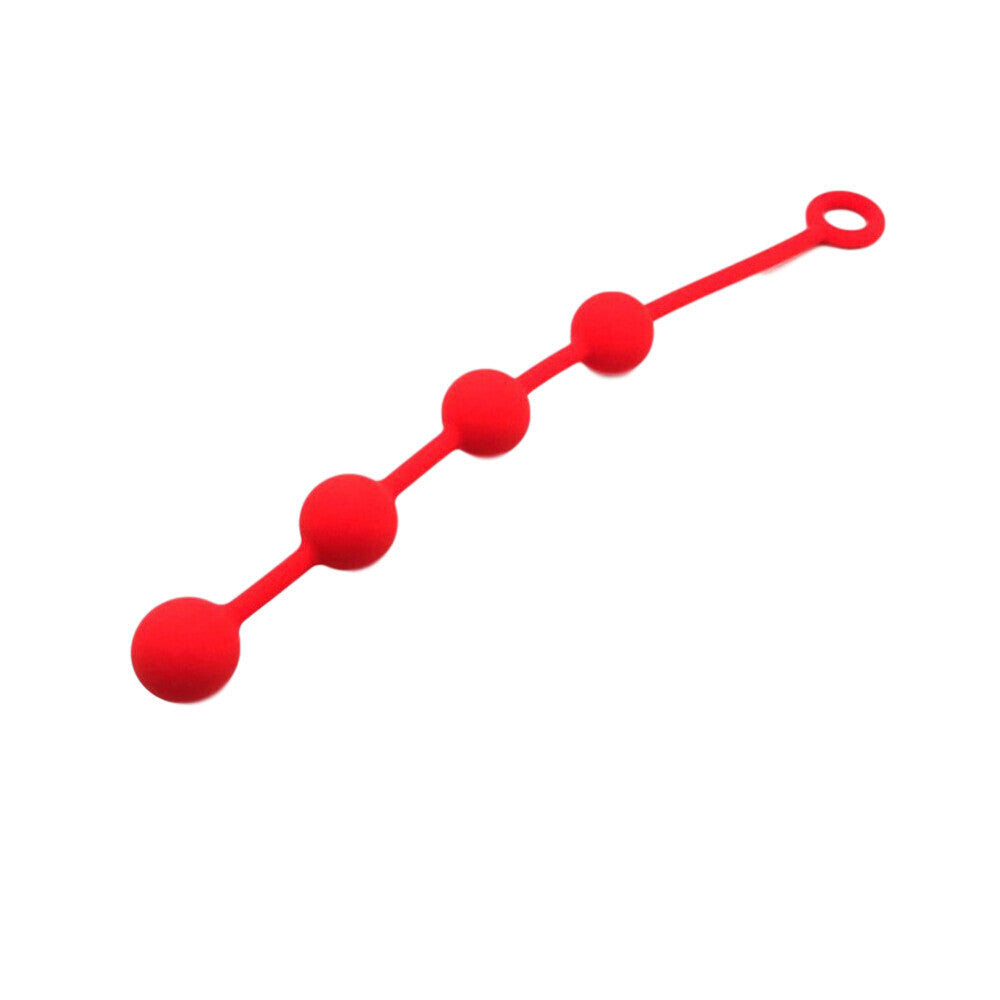 PlayBound UK adult toys & lingerie: red quartet anal balls 3cm