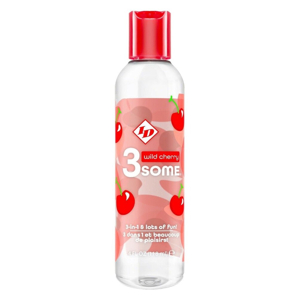 PlayBound UK adult toys & lingerie: id 3some wild cherry 3 in 1 lubricant 118ml