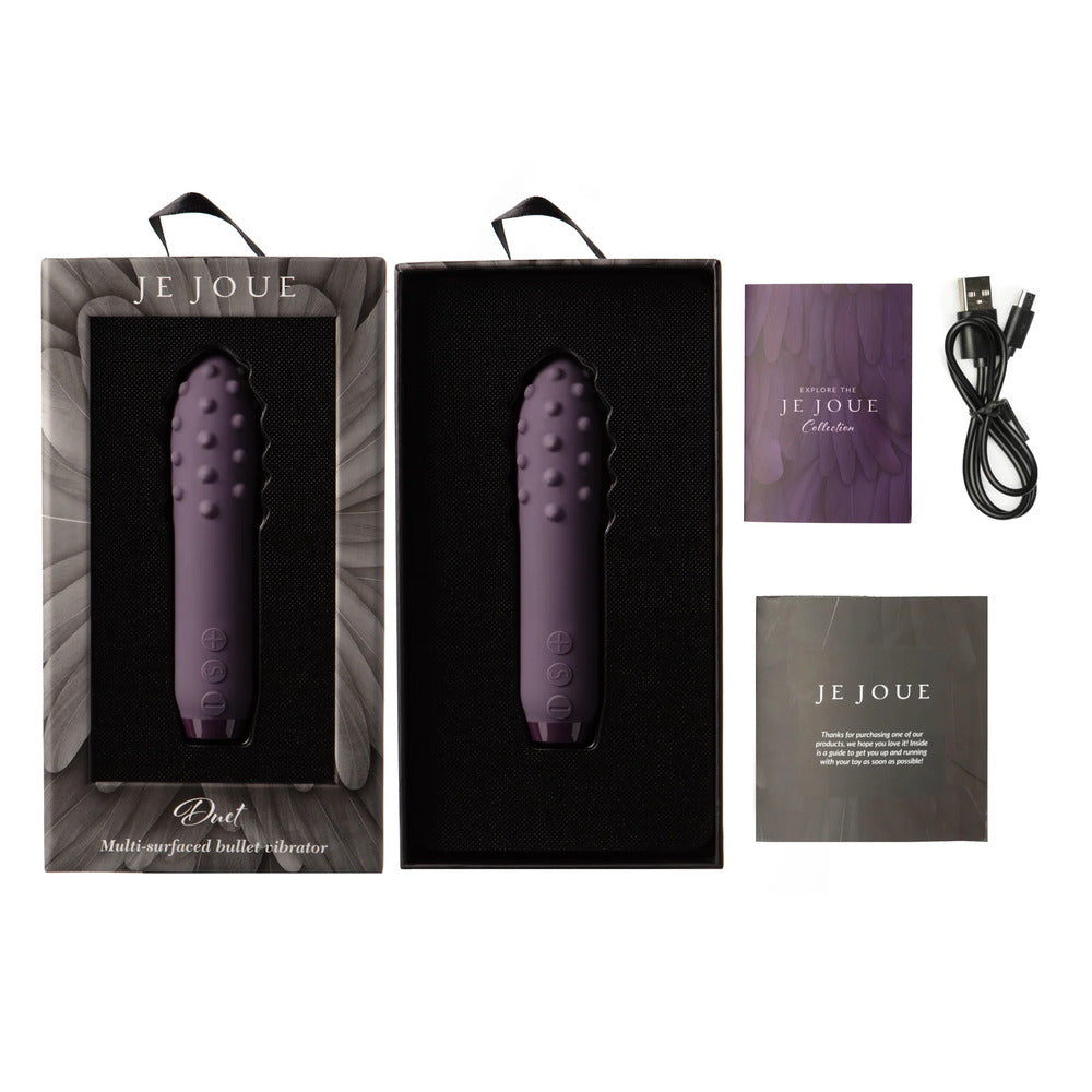 PlayBound UK adult toys & lingerie: je joue duet multi surfaced bullet vibrator purple