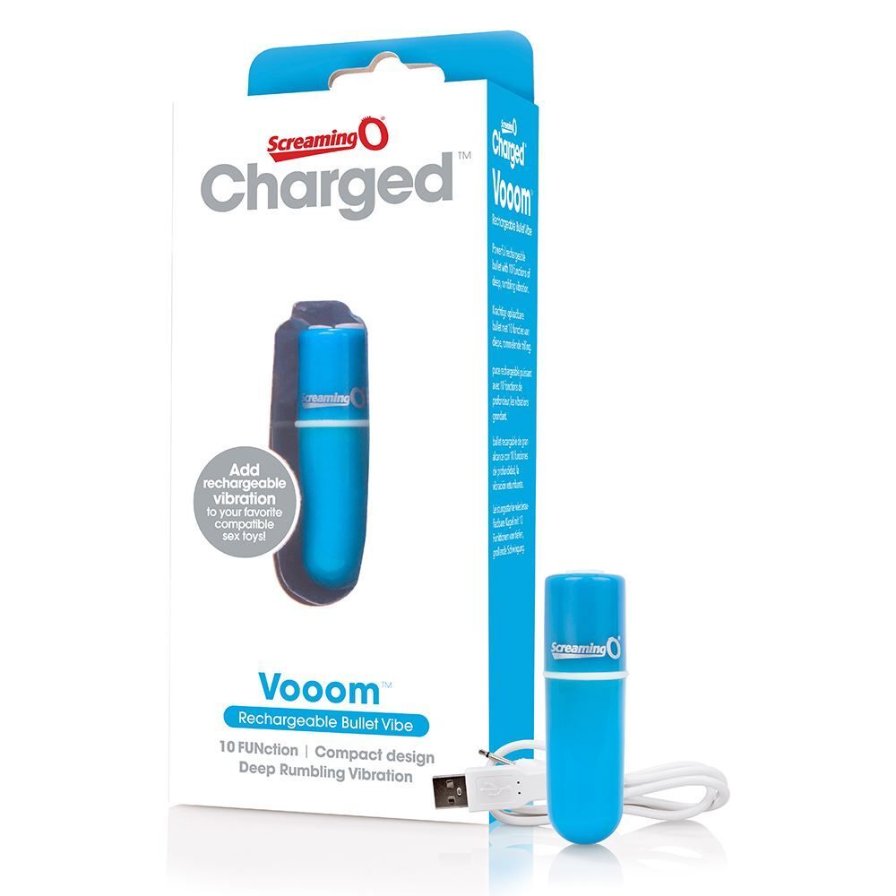PlayBound UK adult toys & lingerie: screaming o charged vooom rechargeable bullet blue