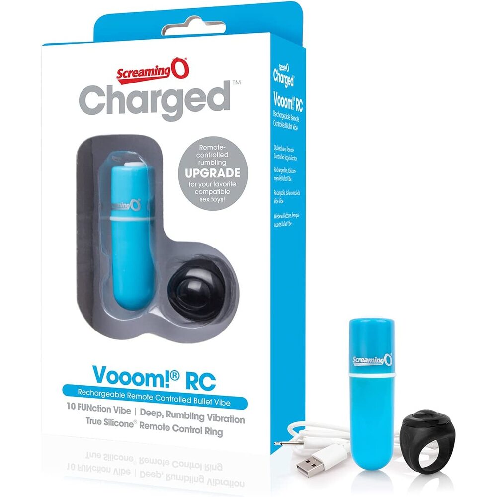 PlayBound UK adult toys & lingerie: screaming o charged vooom remote control bullet blue