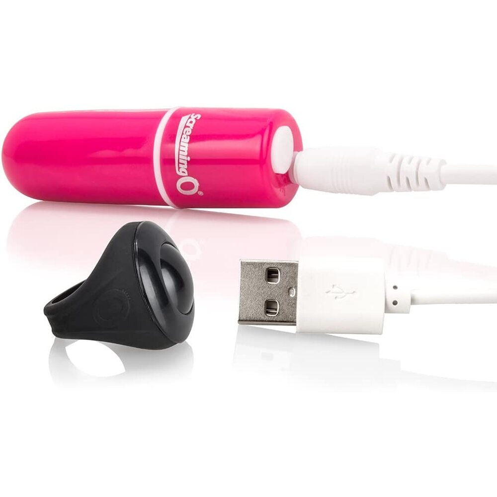 PlayBound UK adult toys & lingerie: screaming o charged vooom pink remote control bullet vibe