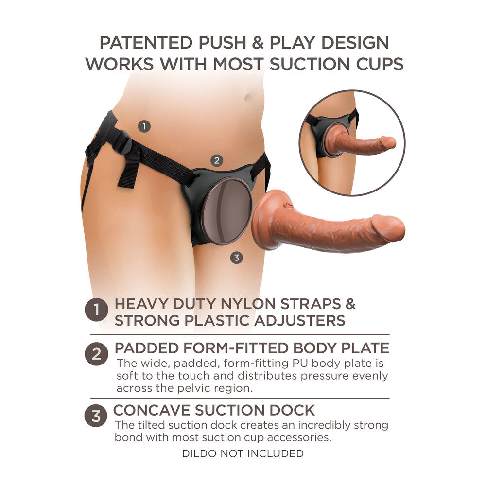PlayBound UK adult toys & lingerie: king cock comfy body dock strap on harness