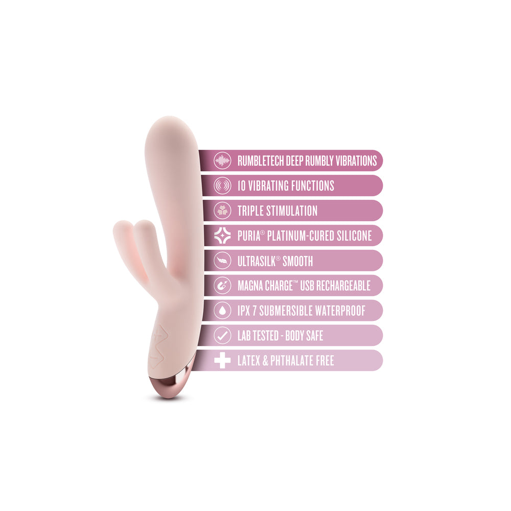 PlayBound UK adult toys & lingerie: blush elora pink triple stimulation vibe