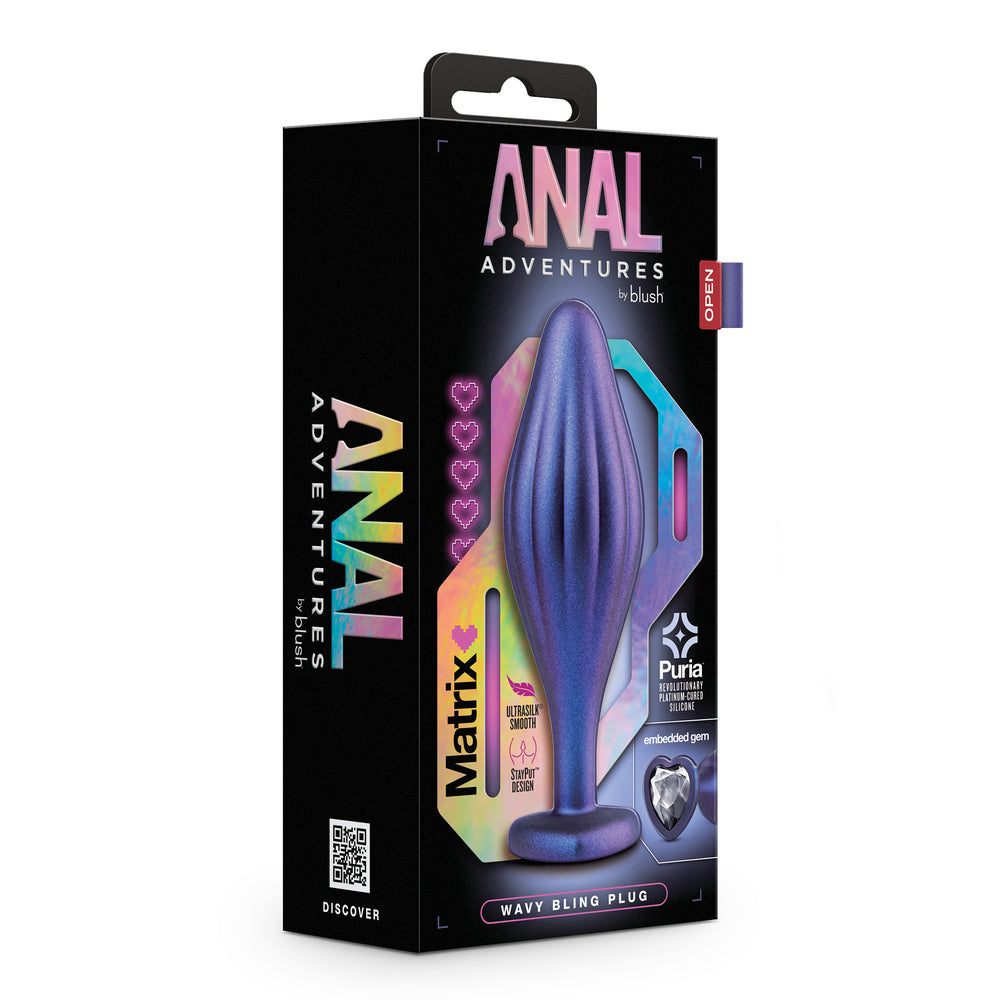 PlayBound UK adult toys & lingerie: anal adventures matrix wavy bling butt plug