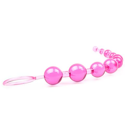 PlayBound UK adult toys & lingerie: pink chain of 10 anal beads