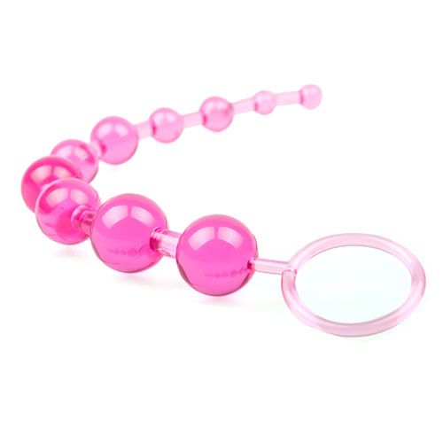 PlayBound UK adult toys & lingerie: pink chain of 10 anal beads