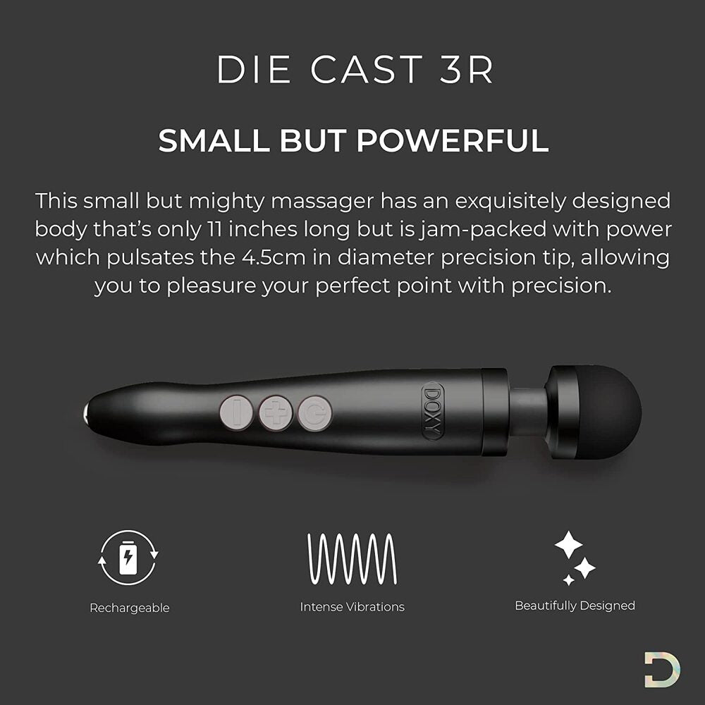 PlayBound UK adult toys & lingerie: doxy die cast 3 rechargeable wand matte black