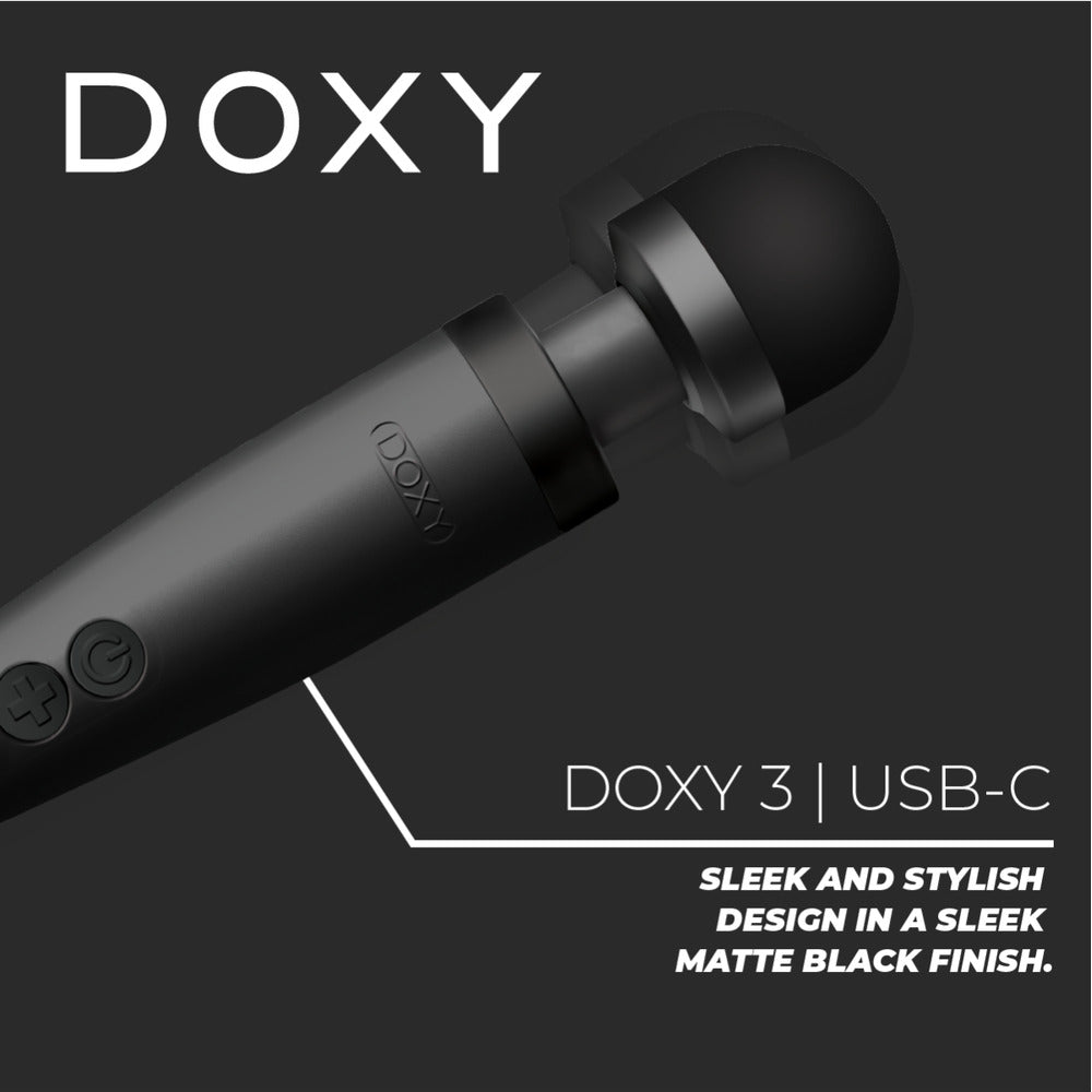 PlayBound UK adult toys & lingerie: doxy wand 3 black usb powered