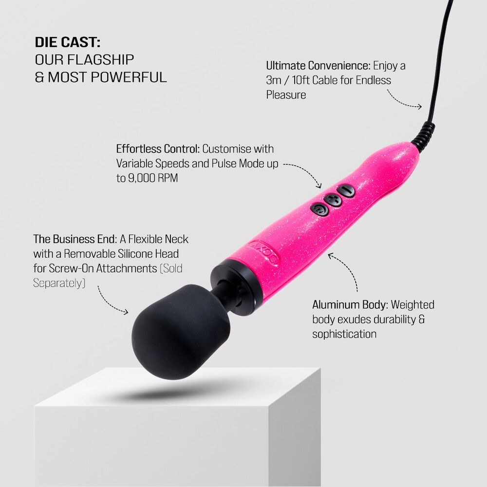 PlayBound UK adult toys & lingerie: doxy die cast wand massager hot pink