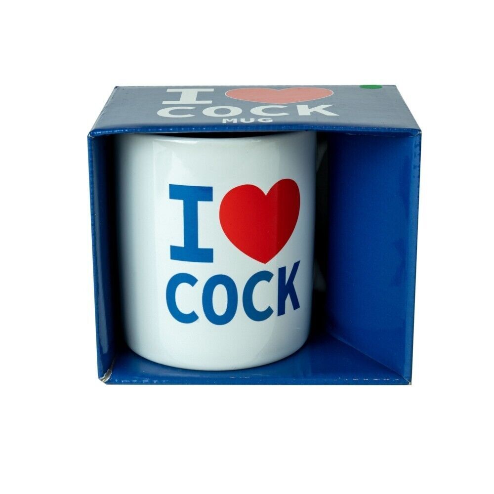 PlayBound UK adult toys & lingerie: white i love cock mug