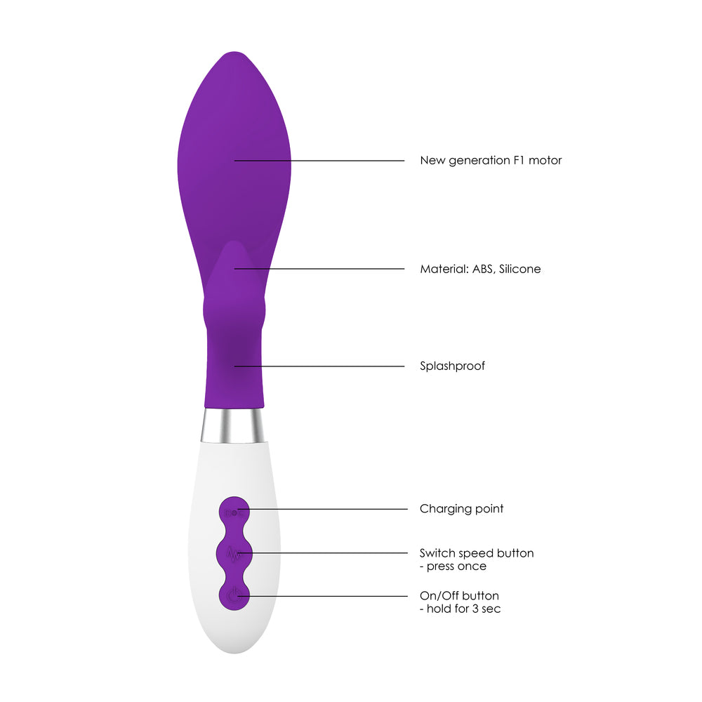 PlayBound UK adult toys & lingerie: achelois rechargeable vibrator purple