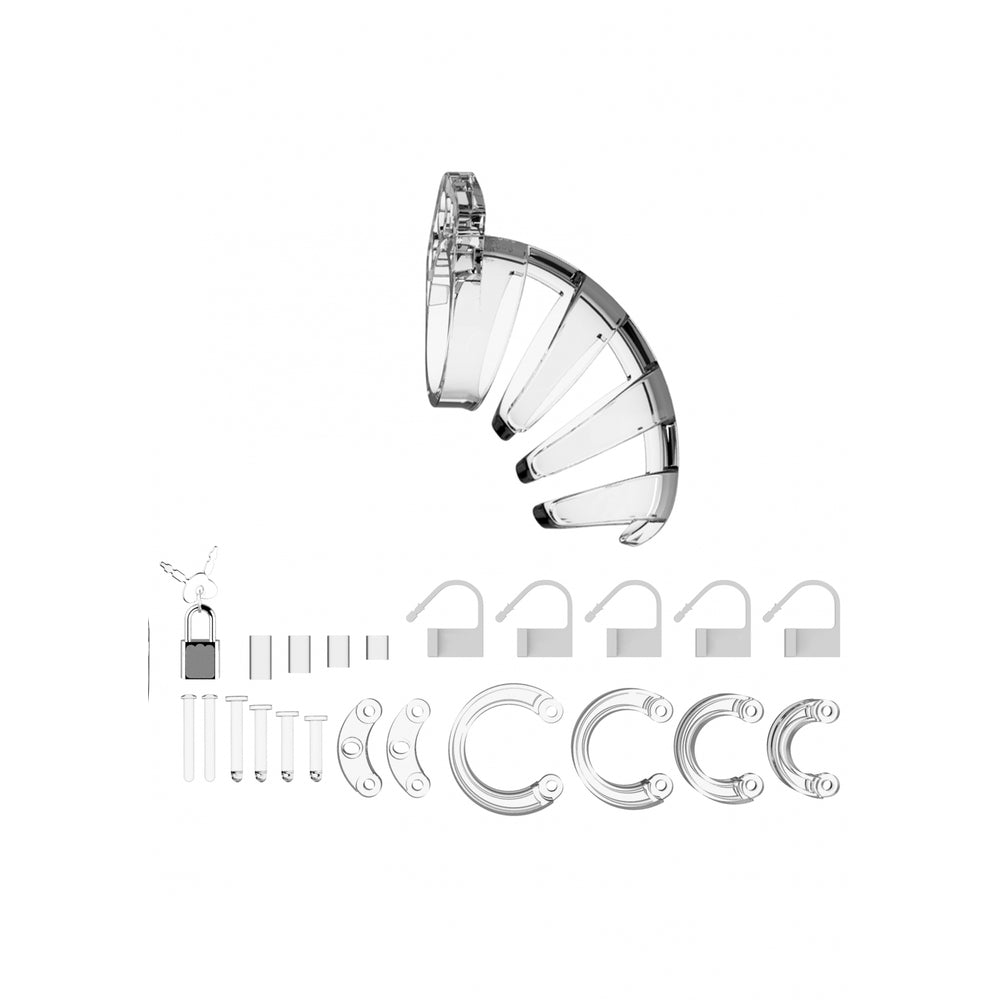 PlayBound UK adult toys & lingerie: man cage 02 male 3 5 inch clear chastity cage