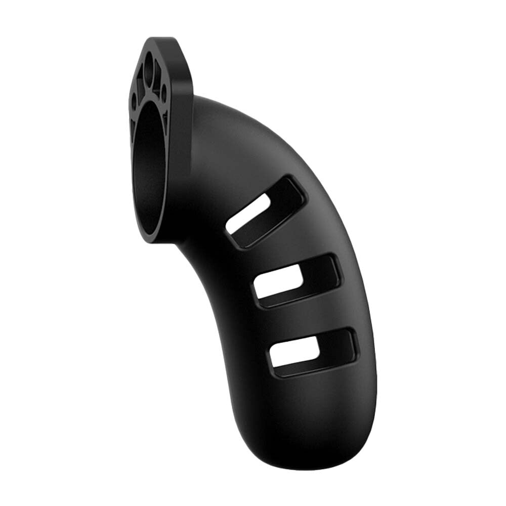 PlayBound UK adult toys & lingerie: man cage 21 male 4 5 inch black silicone chastity cage
