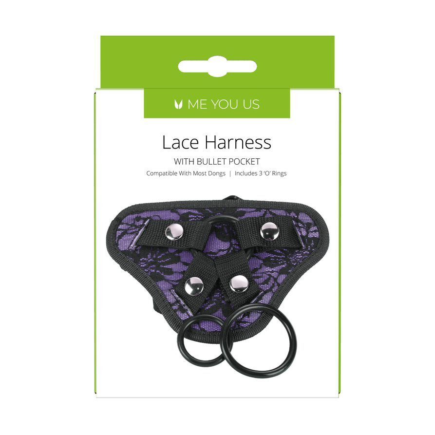PlayBound UK adult toys & lingerie: me you us lace harness with bullet pocket