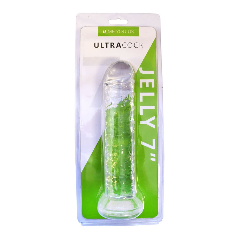 PlayBound UK adult toys & lingerie: me you us ultra cock clear jelly 7 inch dong