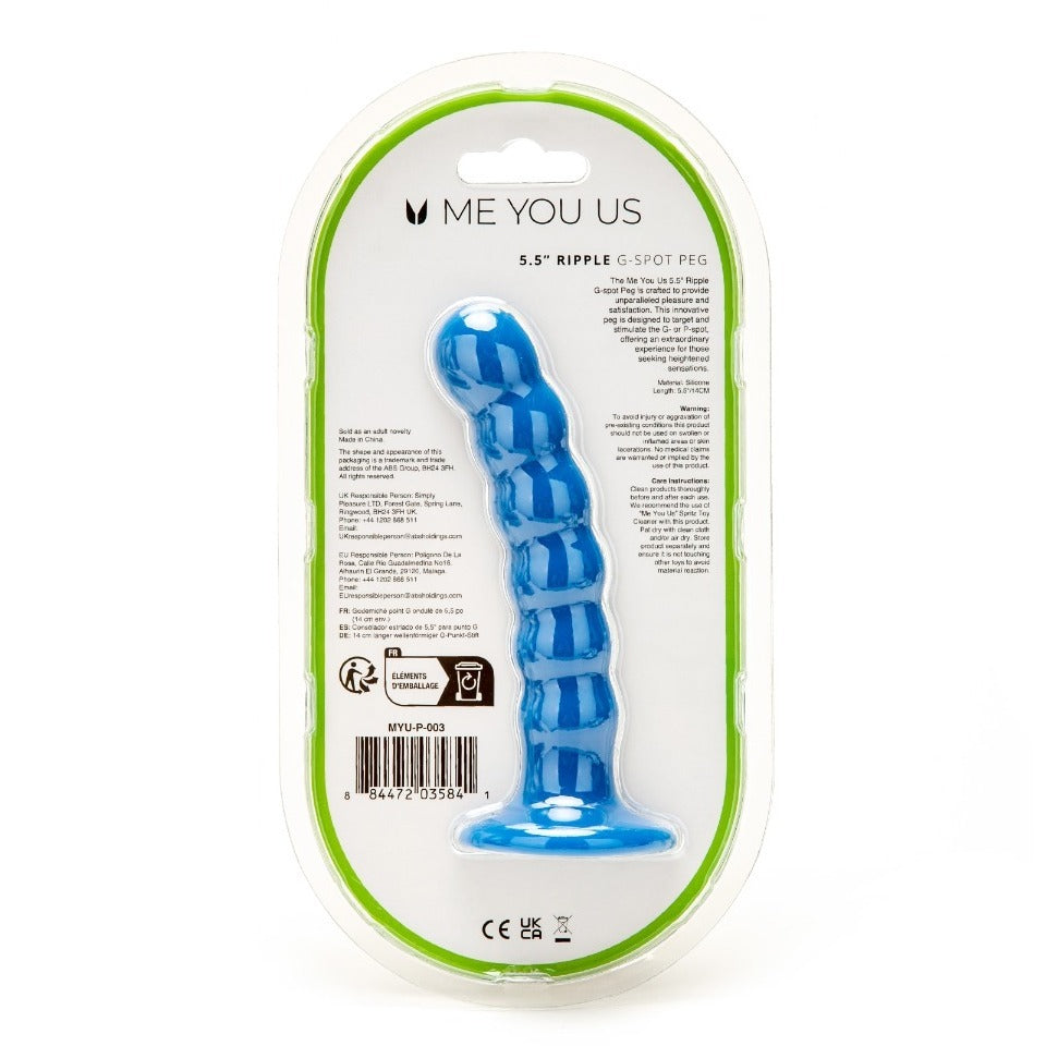 PlayBound UK adult toys & lingerie: me you us 5 5 inch ripple g spot peg dildo