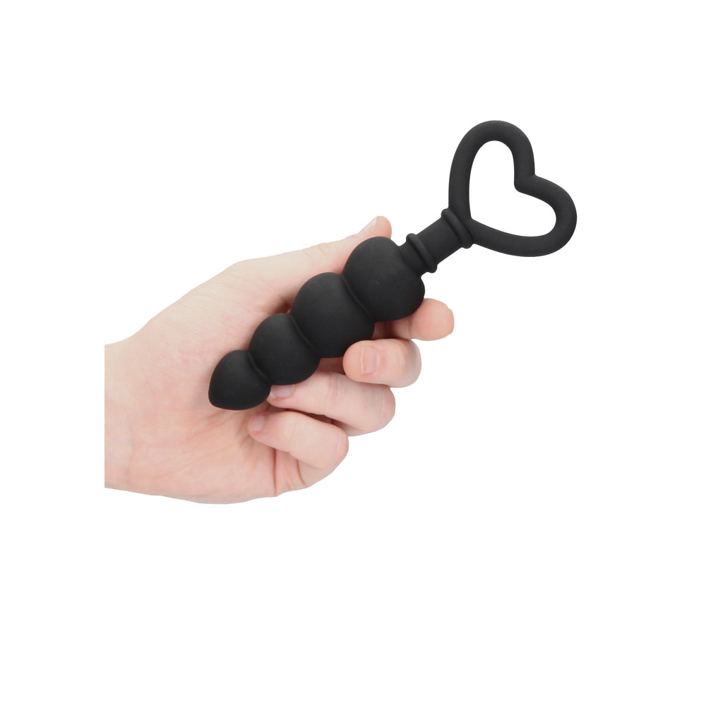 PlayBound UK adult toys & lingerie: ouch silicone anal love beads black