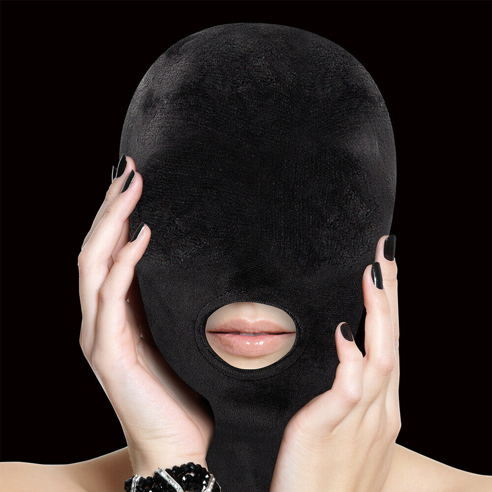 PlayBound UK adult toys & lingerie: ouch velvet mask with mouth opening