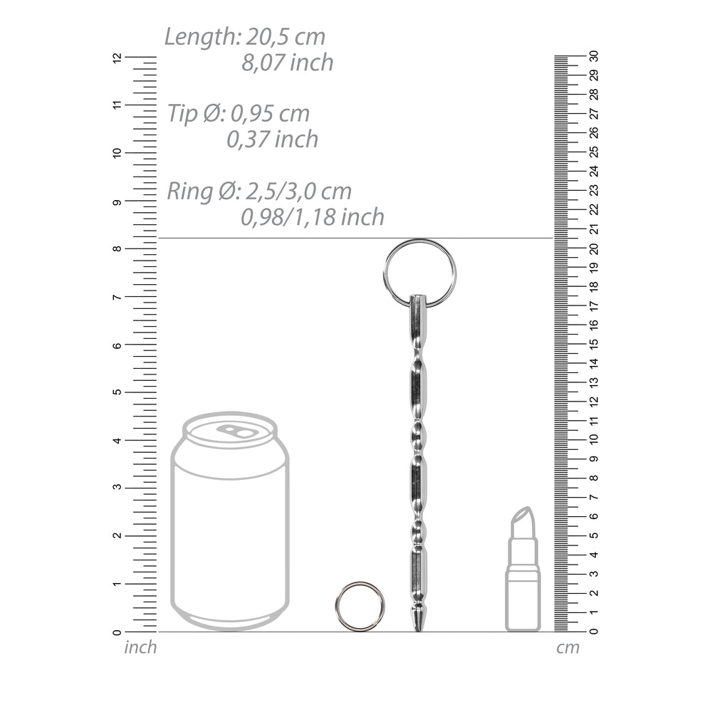 PlayBound UK adult toys & lingerie: ouch urethral sounding steel dilator with ring