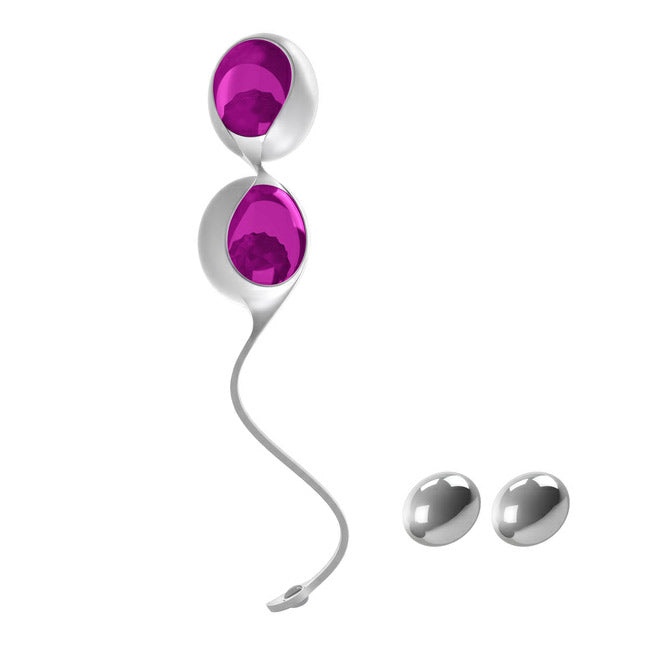 PlayBound UK adult toys & lingerie: ovo l1 silicone love balls waterproof white and light violet