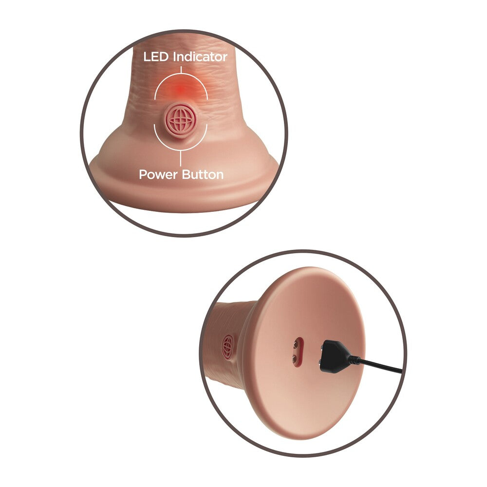 PlayBound UK adult toys & lingerie: king cock elite 6 inch dual density vibrating cock flesh pink