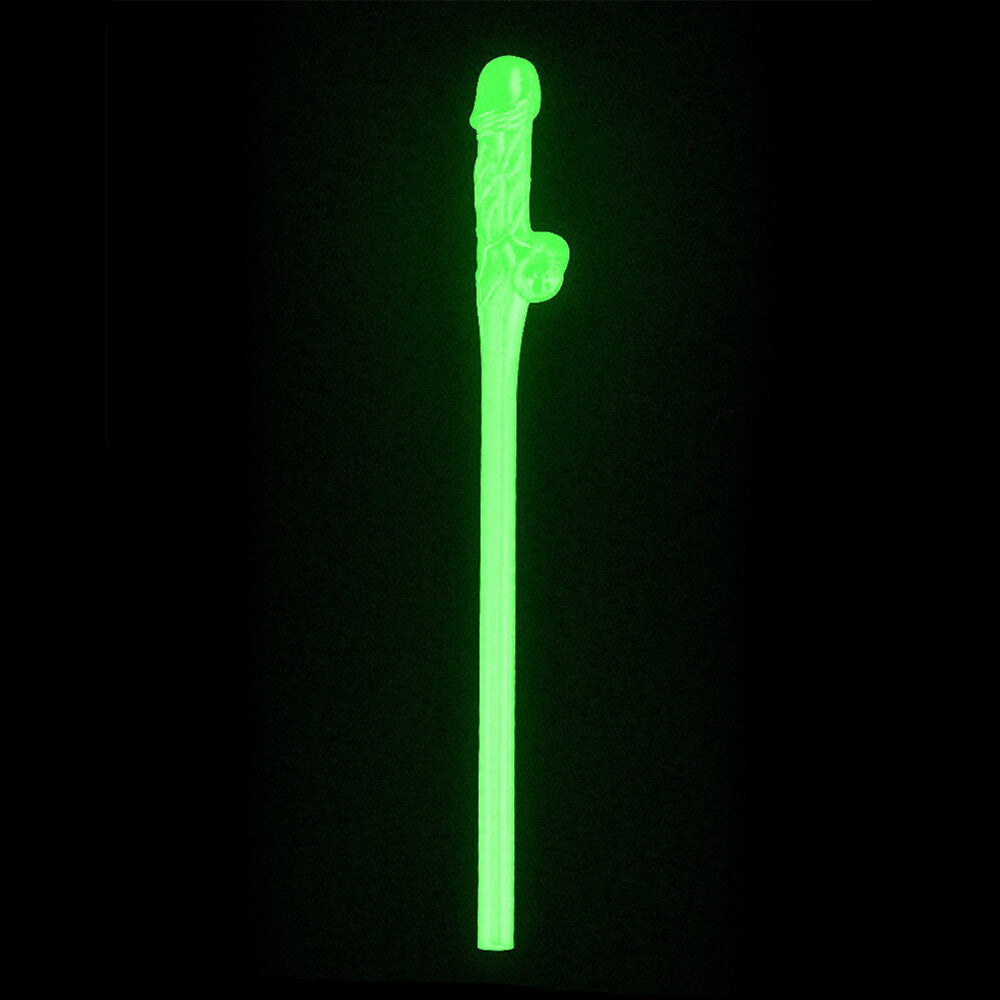 PlayBound UK adult toys & lingerie: lovetoy pack of 9 willy straws glow in the dark