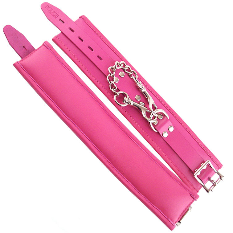 PlayBound UK adult toys & lingerie: rouge garments wrist cuffs padded pink