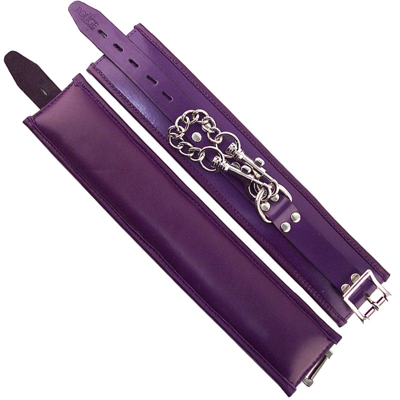PlayBound UK adult toys & lingerie: rouge garments wrist cuffs padded purple