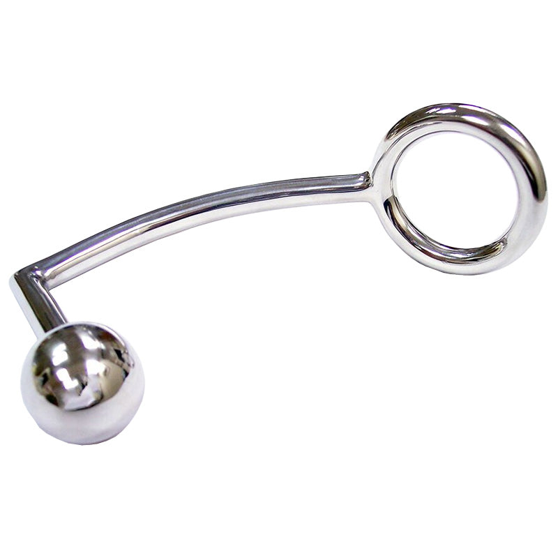 PlayBound UK adult toys & lingerie: rouge stainless steel cock ring with anal probe